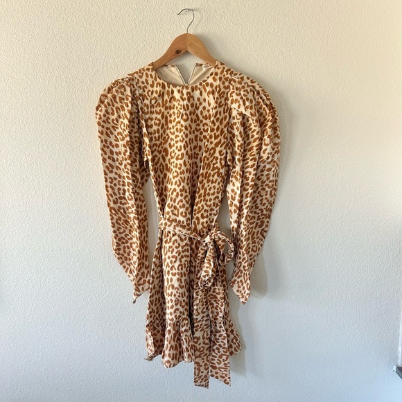 Ulla Johnson Rosaria Silk Balloon Sleeve Dress - Picture 2 of 7